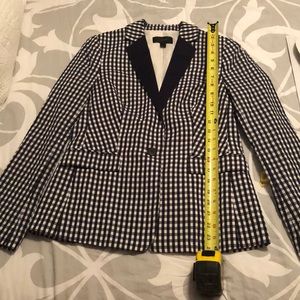J. Crew Jackets & Coats - JCrew women’s navy blue/white print blazer J. Crew Jackets & Coats - JCrew women’s navy blue/white print blazer